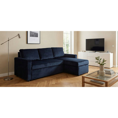 Oxford sovesofa med chaiselong med opbevaring vendbar 218 x 84 cm