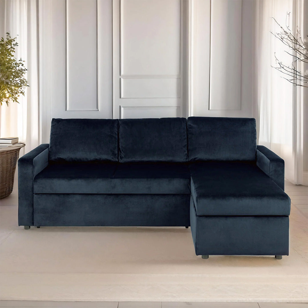 Oxford sovesofa med chaiselong med opbevaring vendbar 218 x 84 cm