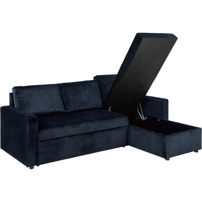 Oxford sovesofa med chaiselong med opbevaring vendbar 218 x 84 cm