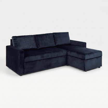 Oxford sovesofa med chaiselong med opbevaring vendbar 218 x 84 cm