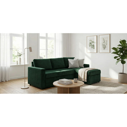 Oxford sovesofa med chaiselong med opbevaring vendbar 218 x 84 cm