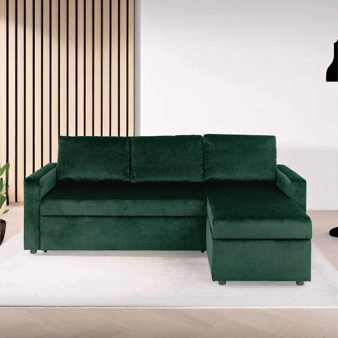 Oxford sovesofa med chaiselong med opbevaring vendbar 218 x 84 cm