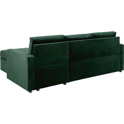 Oxford sovesofa med chaiselong med opbevaring vendbar 218 x 84 cm