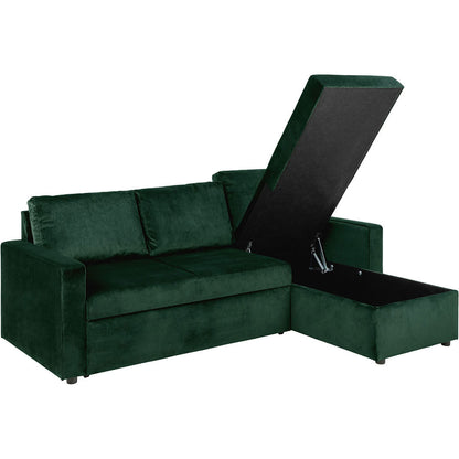 Oxford sovesofa med chaiselong med opbevaring vendbar 218 x 84 cm