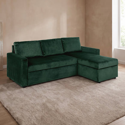 Oxford sovesofa med chaiselong med opbevaring vendbar 218 x 84 cm