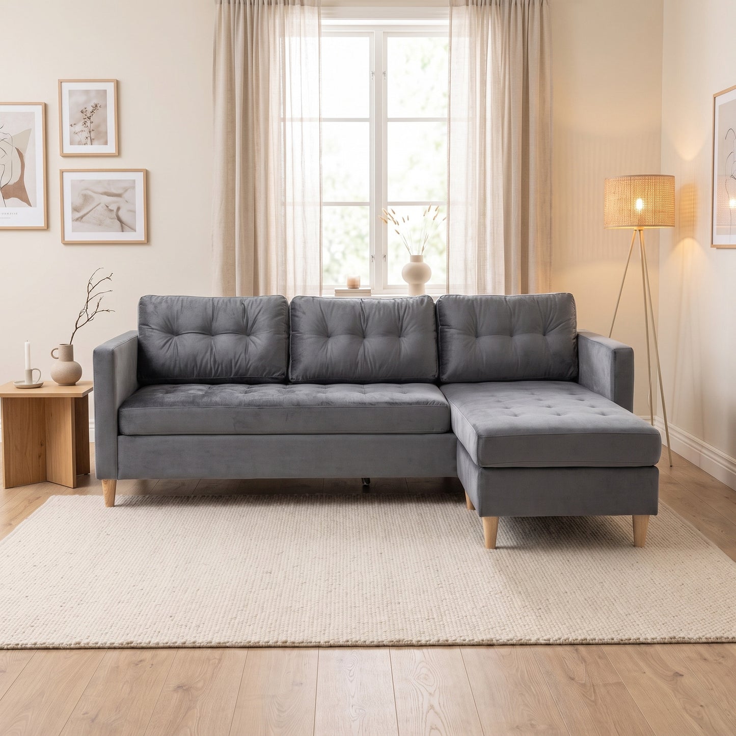 New Orleans sofa med chaiselong venstrevendt 219 x 80 cm