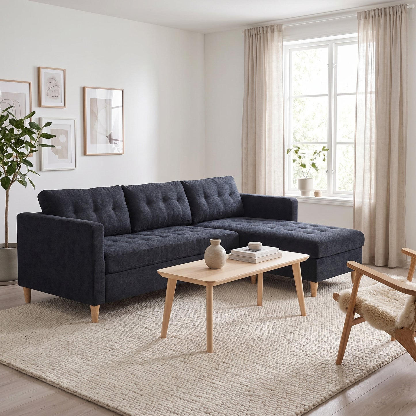 New Orleans sofa med chaiselong venstrevendt 219 x 80 cm