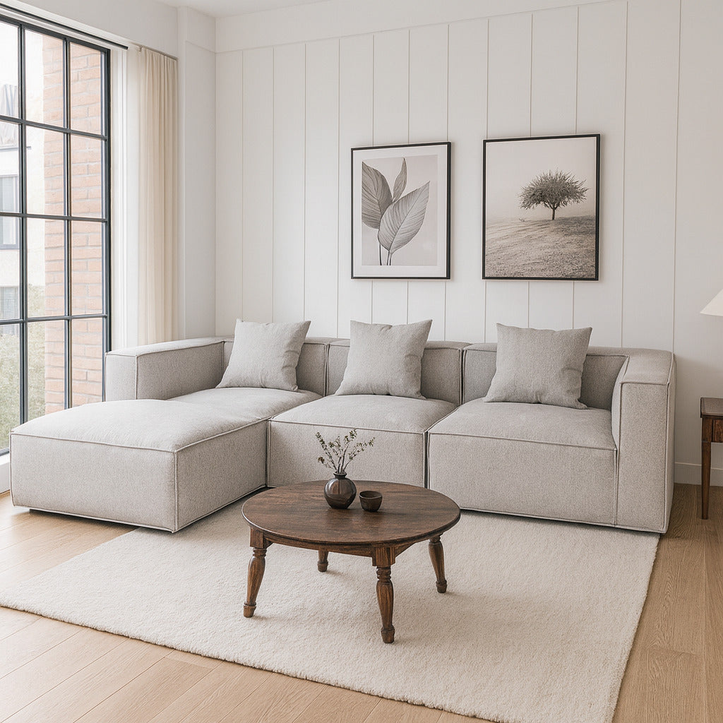 Madrid sofa med chaiselong højrevendt 256 x 65 cm