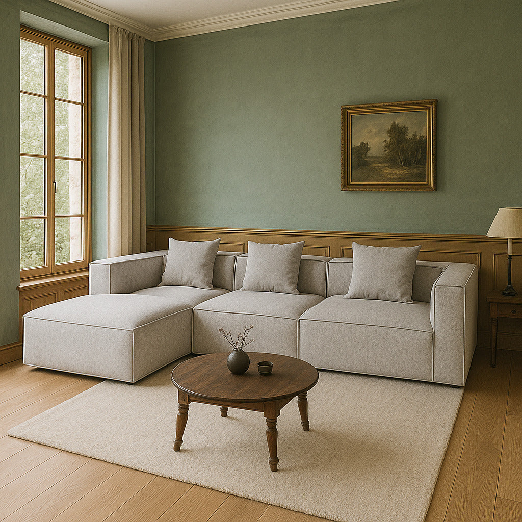 Madrid sofa med chaiselong højrevendt 256 x 65 cm