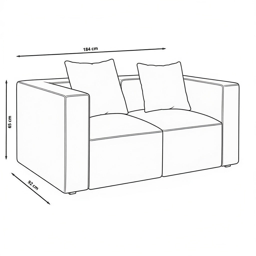 Madrid 2-personers sofa 184 x 65 cm
