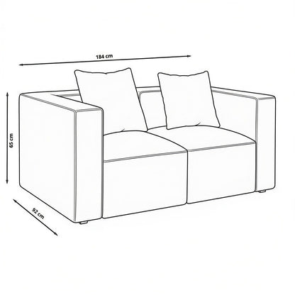 Madrid 2-personers sofa 184 x 65 cm