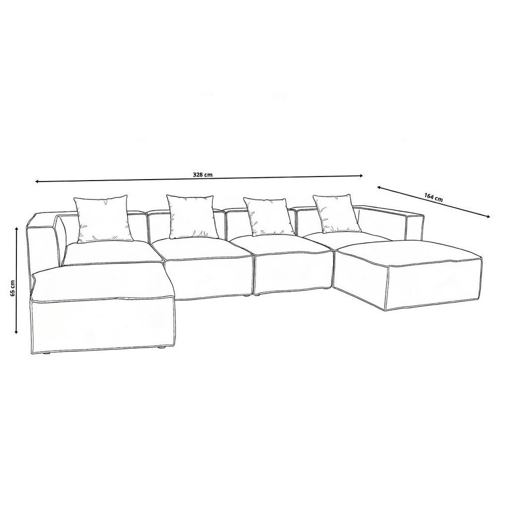 Madrid sofa med chaiselong