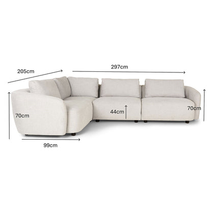 Budapest hjørnesofa vendbar 205 x 297 cm