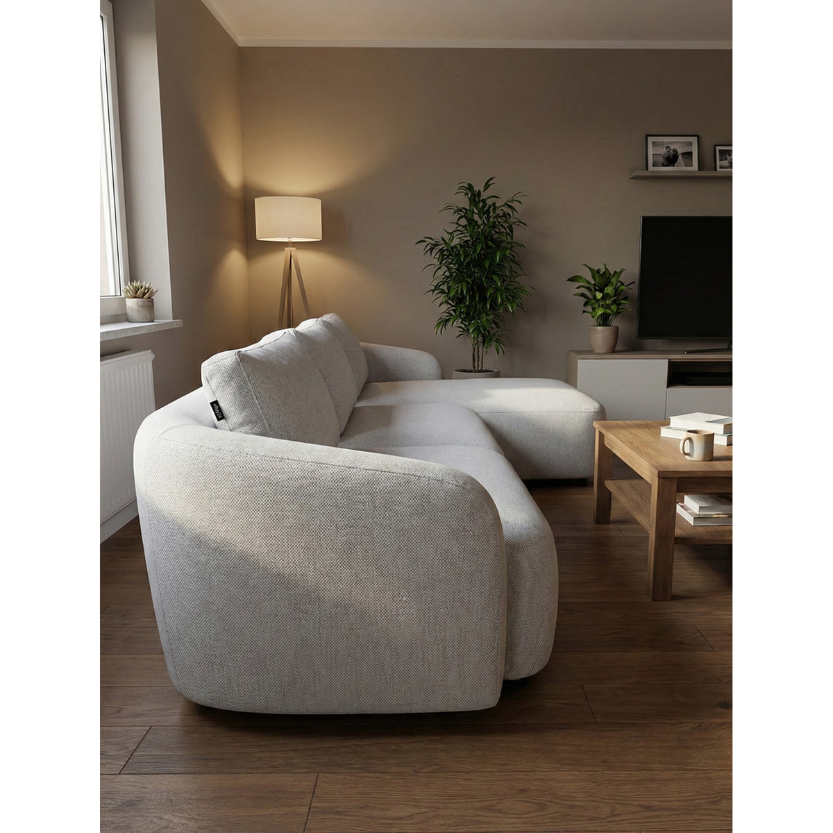 Budapest 2-personers sofa med chaiselong højrevendt 162 x 312 cm