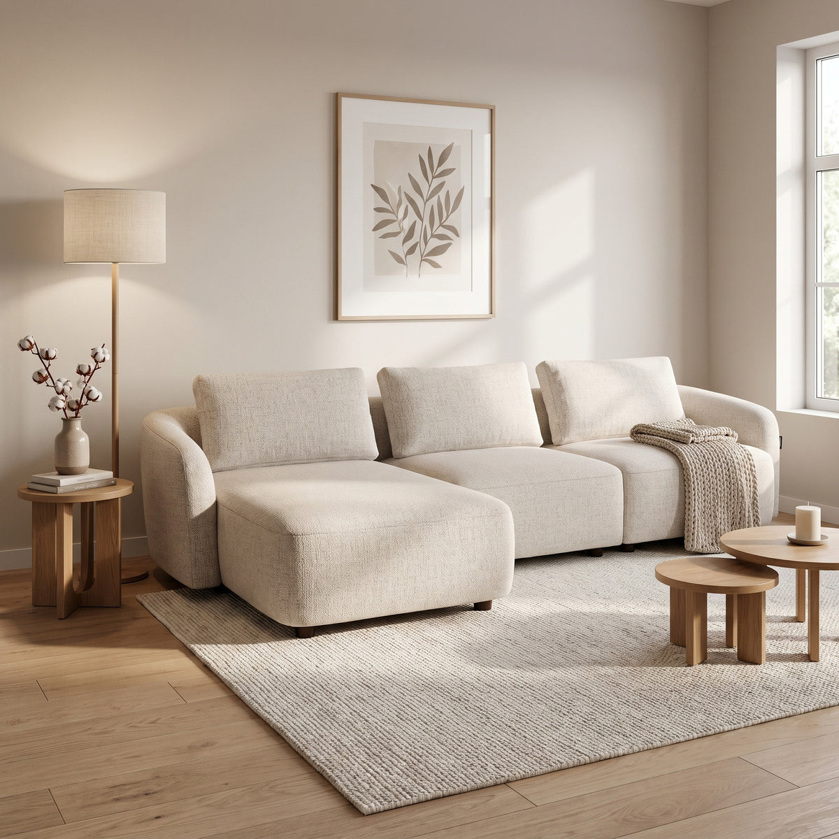 Budapest 2-personers sofa med chaiselong venstrevendt 162 x 312 cm