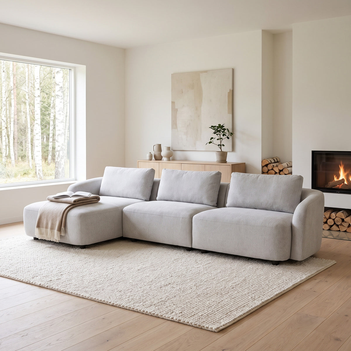 Budapest 2-personers sofa med chaiselong venstrevendt 162 x 312 cm