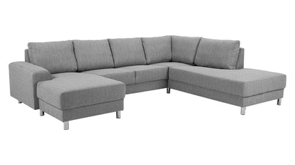 Milano hjørnesofa med chaiselong venstrevendt 287 x 80 cm i lysegrå