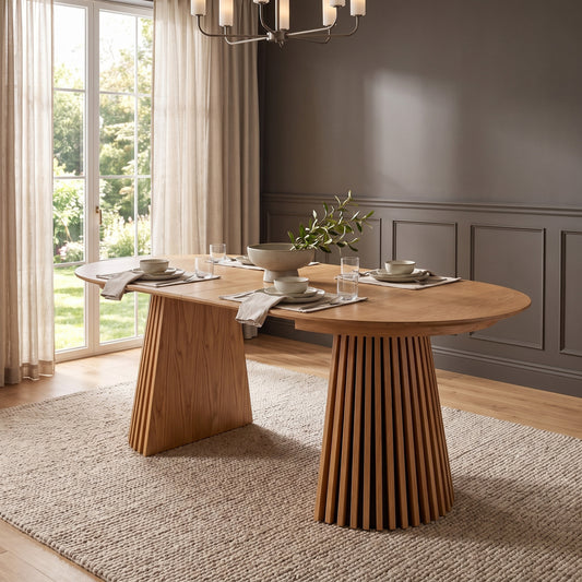 London spisebord 120-200 cm med 2 tillægsplader