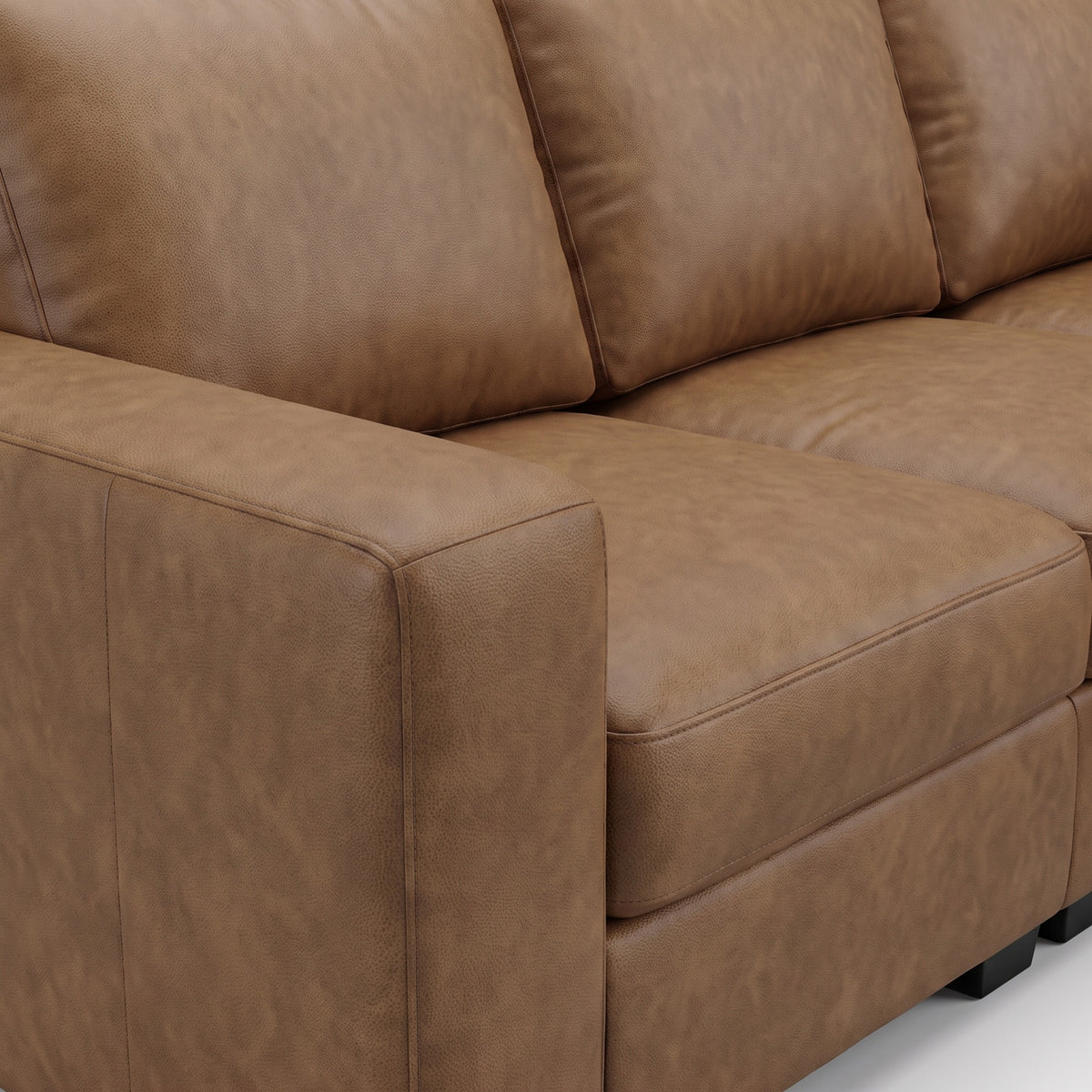 Hjørnesofa Oxford i brun med vendbar opbygning, sovefunktion og opbevaring, 228 x 228 x 85 cm