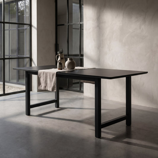 Lissabon spisebord 100 x 220 cm i sort