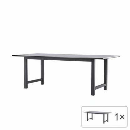 Lissabon spisebord 100 x 220 cm i sort