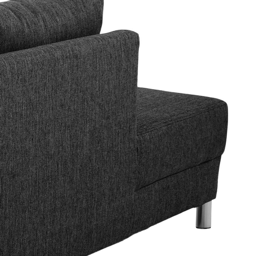 Milano hjørnesofa med chaiselong venstrevendt 287 x 80 cm i antracitgrå