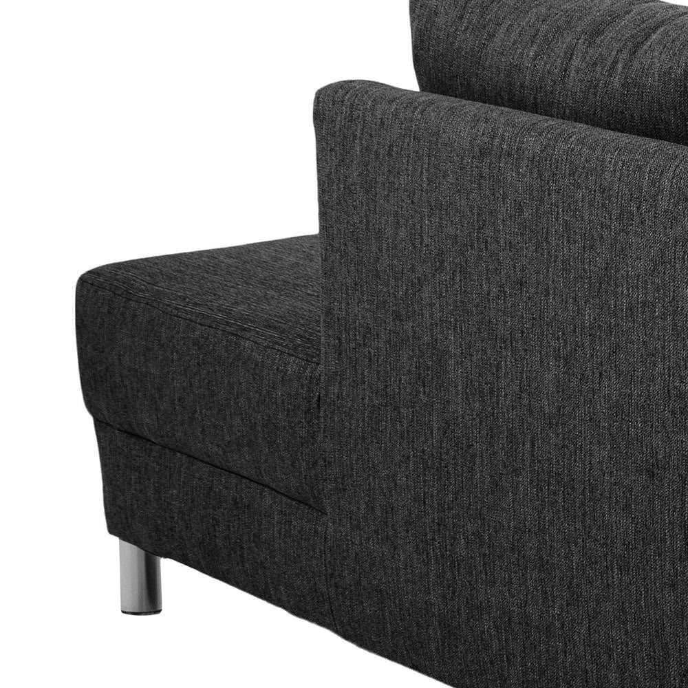 Milano hjørnesofa med chaiselong venstrevendt 287 x 80 cm i antracitgrå