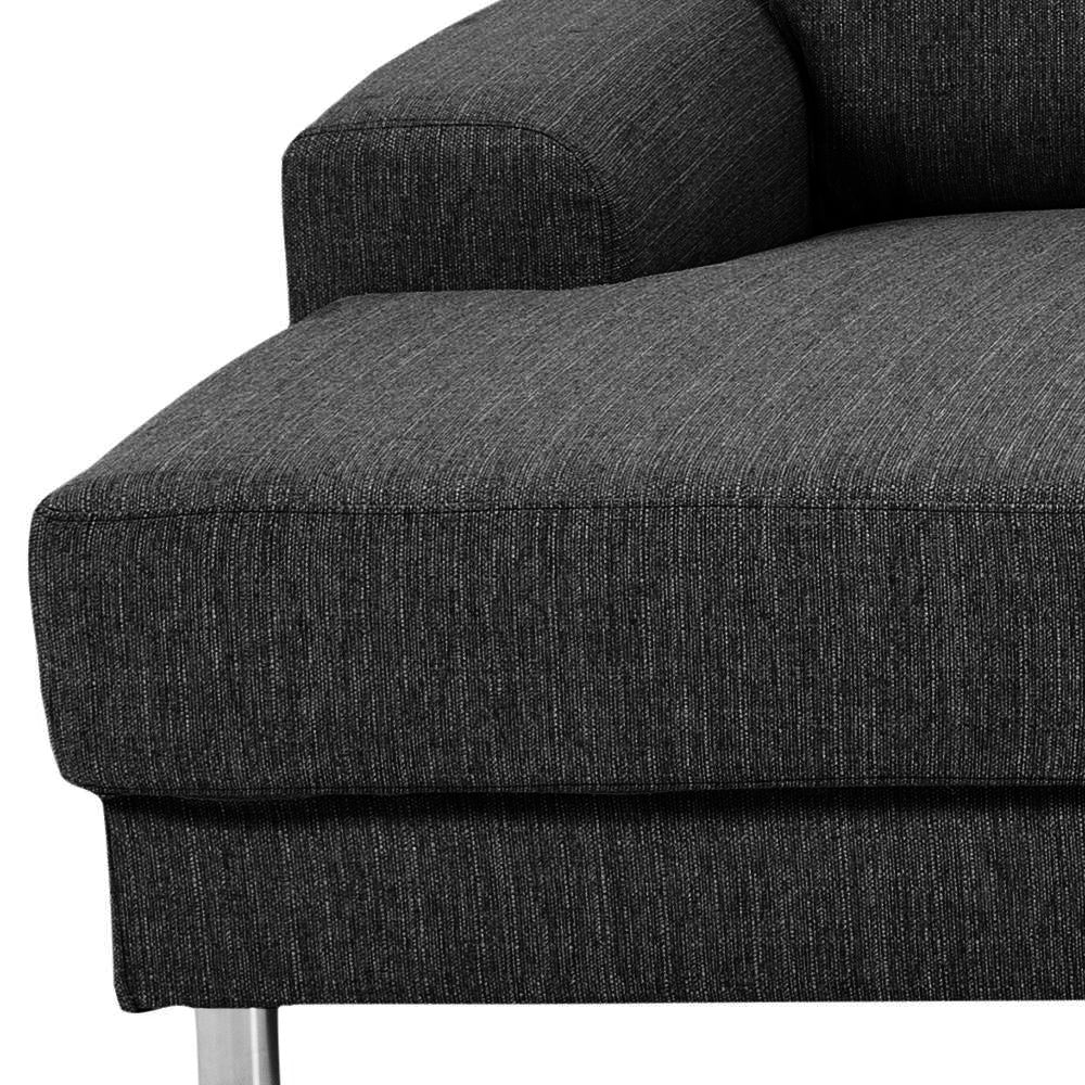 Milano hjørnesofa med chaiselong venstrevendt 287 x 80 cm i antracitgrå