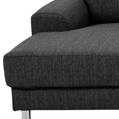 Milano hjørnesofa med chaiselong venstrevendt 287 x 80 cm i antracitgrå