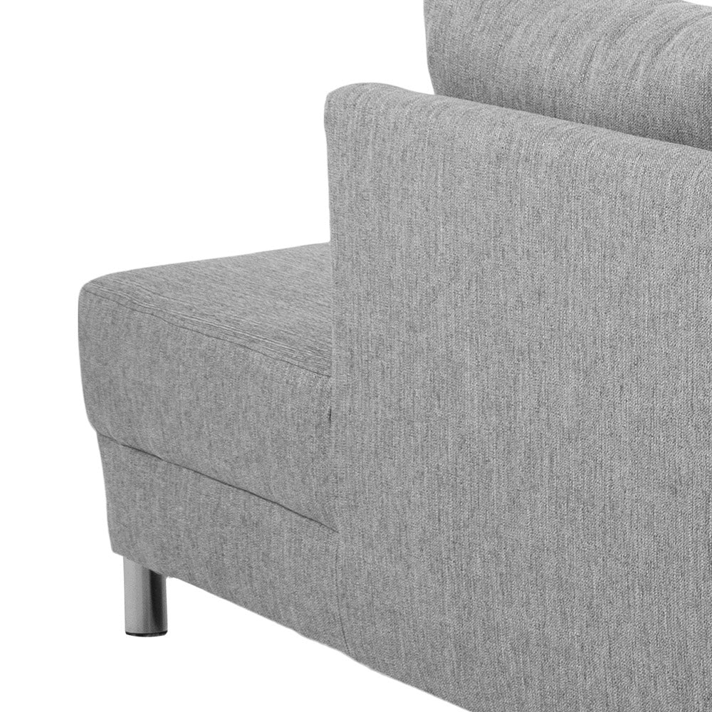 Milano hjørnesofa med chaiselong venstrevendt 287 x 80 cm i lysegrå