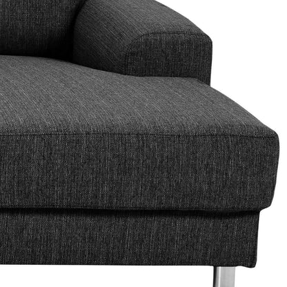 Milano hjørnesofa med chaiselong venstrevendt 287 x 80 cm i antracitgrå