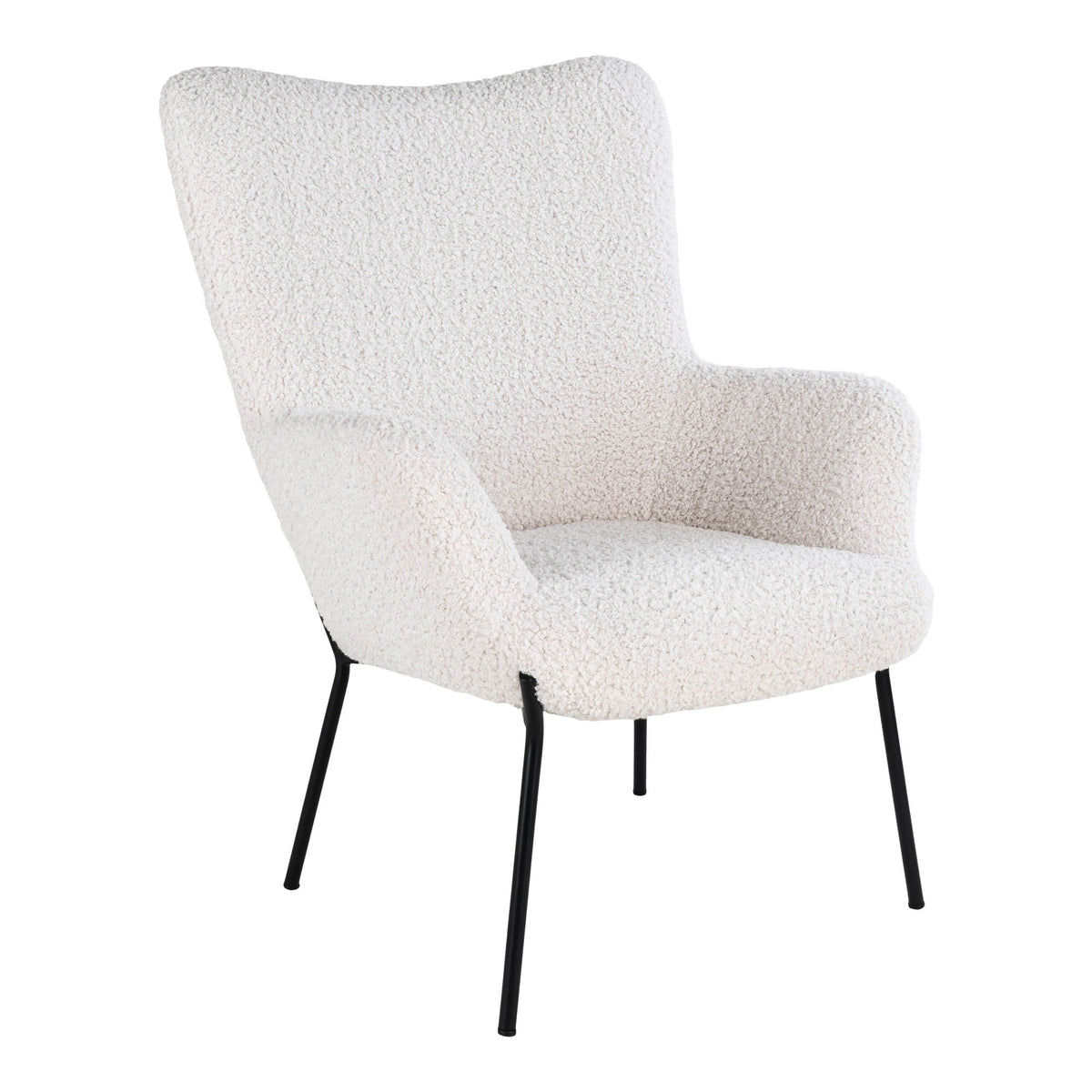 Lænestol Monaco, polyester/stof og metal