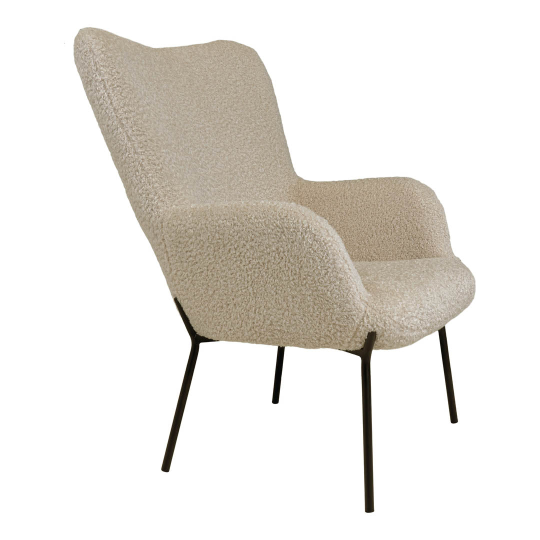 Lænestol Monaco, polyester/stof og metal