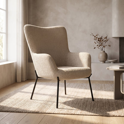 Lænestol Monaco, polyester og metal