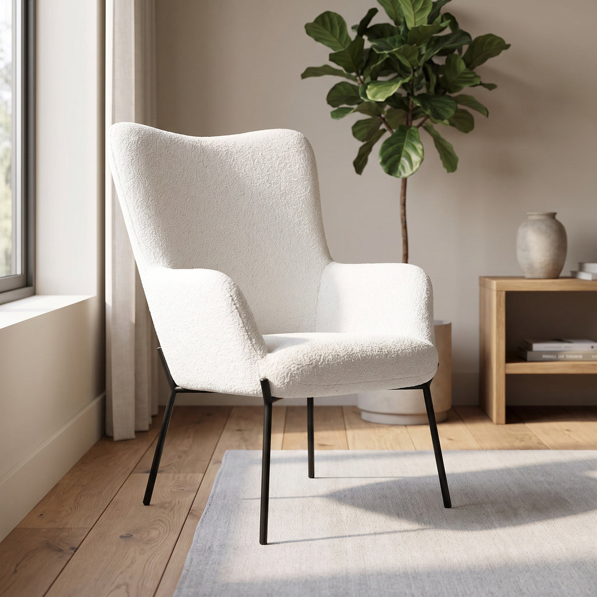 Lænestol Monaco, polyester og metal