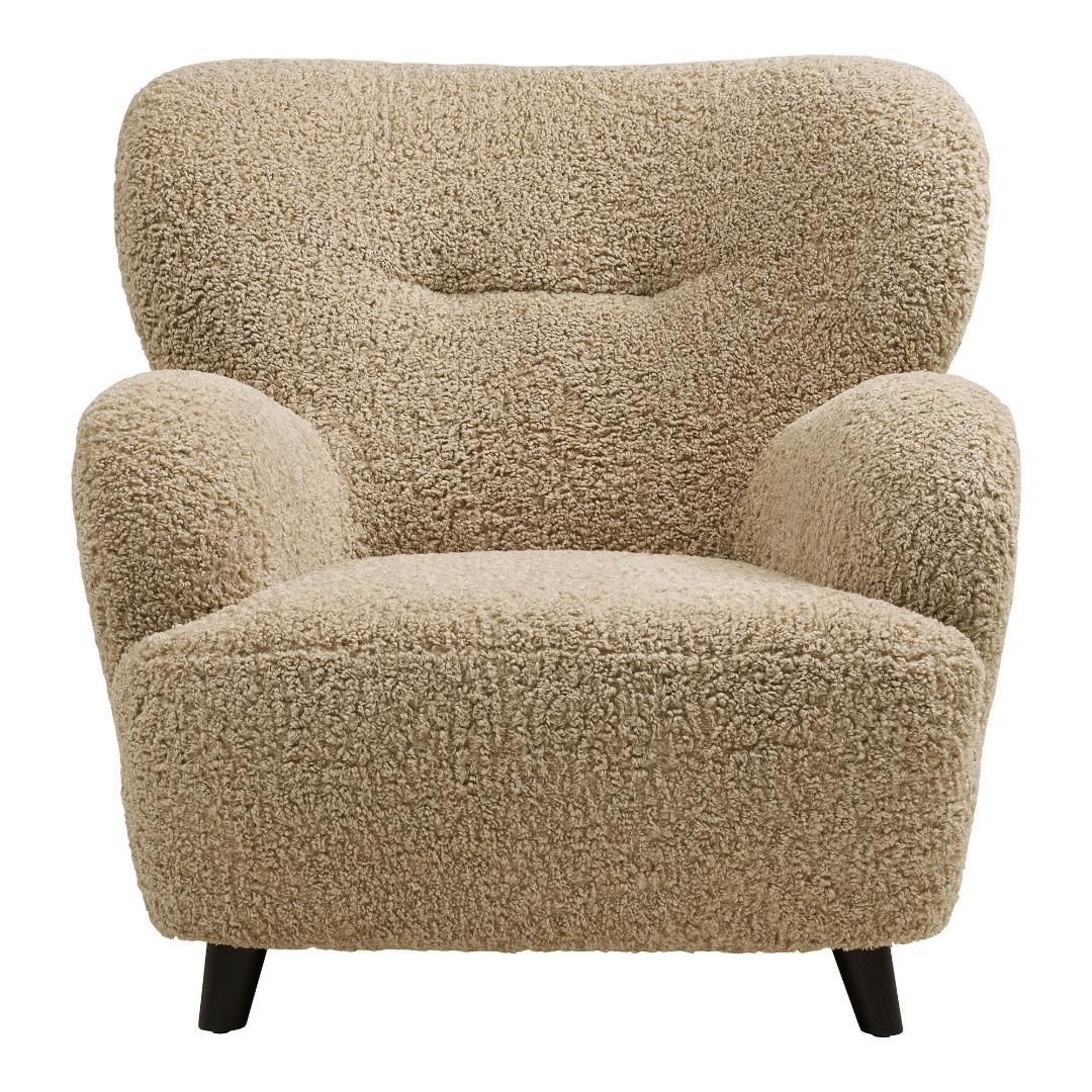 Lænestol Cambridge i brun, polyester, 84 x 86 x 87 cm