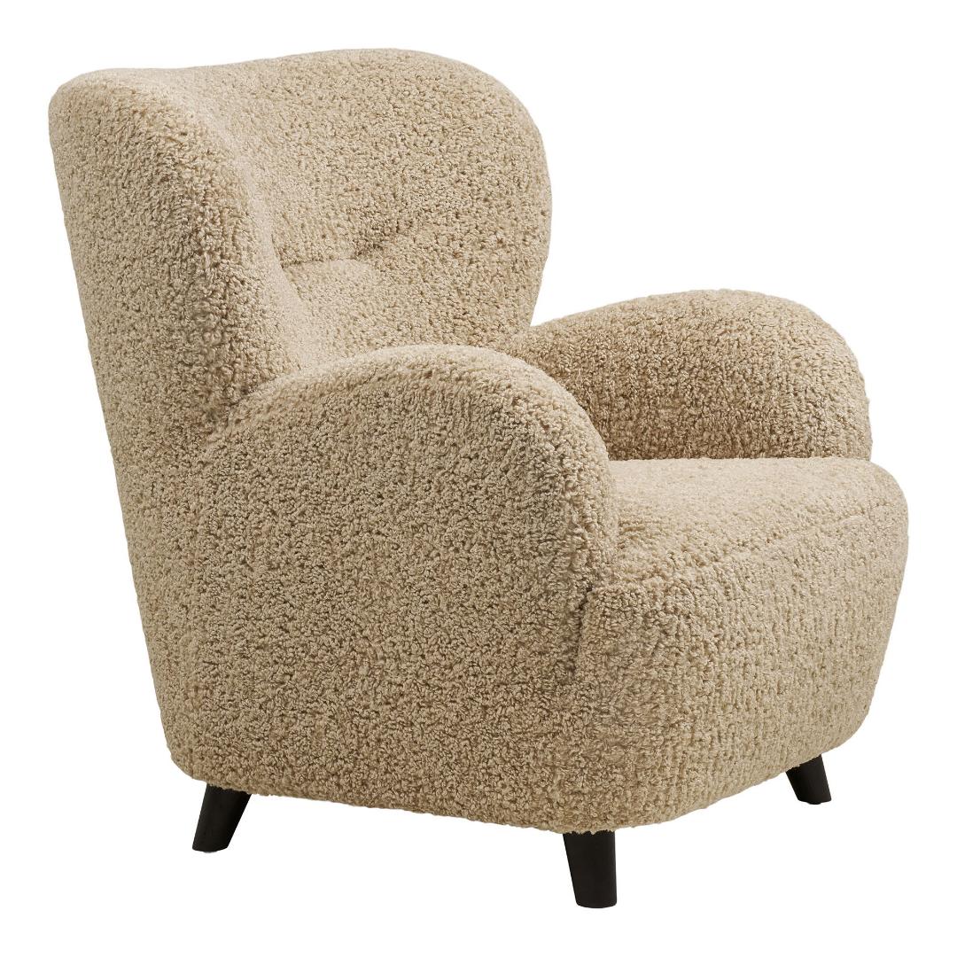 Lænestol Cambridge i brun, polyester, 84 x 86 x 87 cm