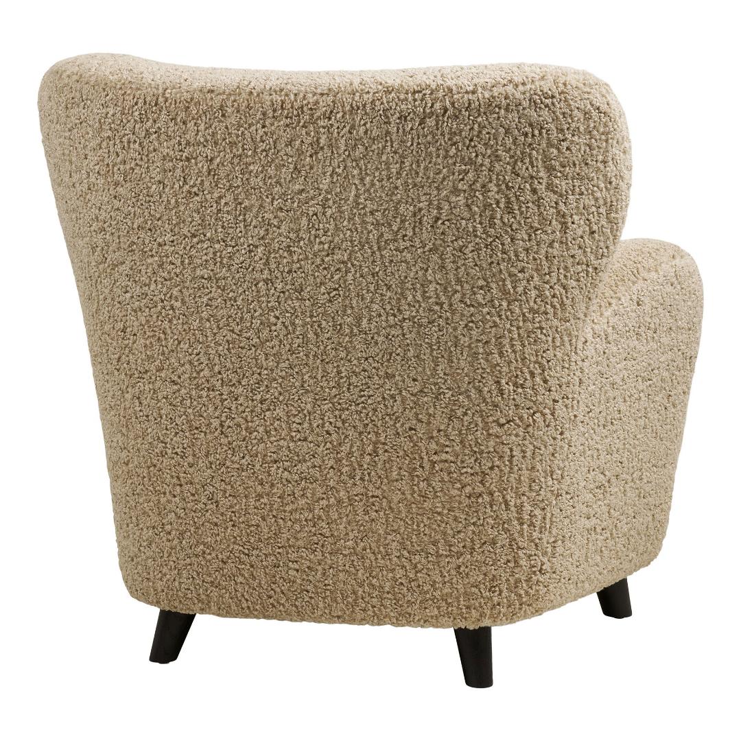 Lænestol Cambridge i brun, polyester, 84 x 86 x 87 cm