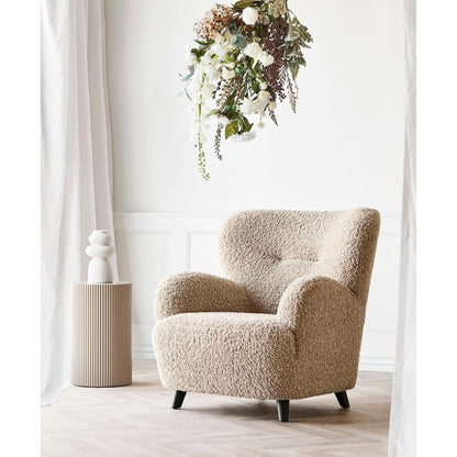 Lænestol Cambridge i brun, polyester, 84 x 86 x 87 cm