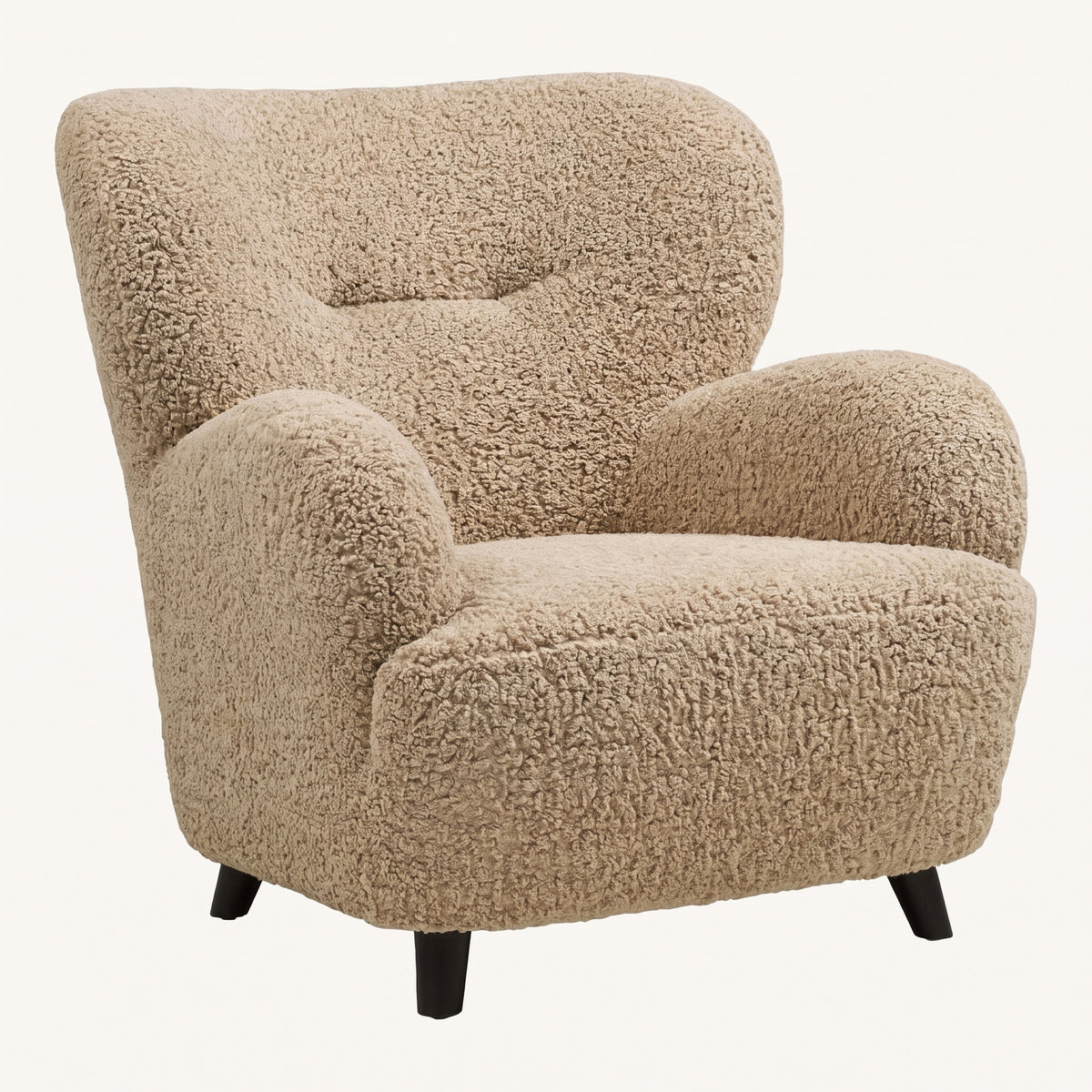 Lænestol Cambridge i brun, polyester, 84 x 86 x 87 cm