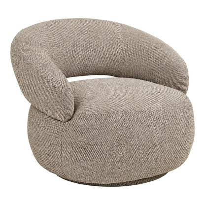 Drejestol Lausanne i sandfarvet, polyester, 83 x 88 x 72 cm