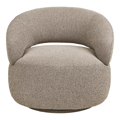 Drejestol Lausanne i sandfarvet, polyester, 83 x 88 x 72 cm