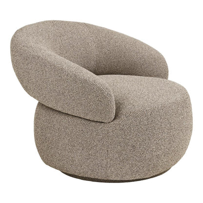 Drejestol Lausanne i sandfarvet, polyester, 83 x 88 x 72 cm