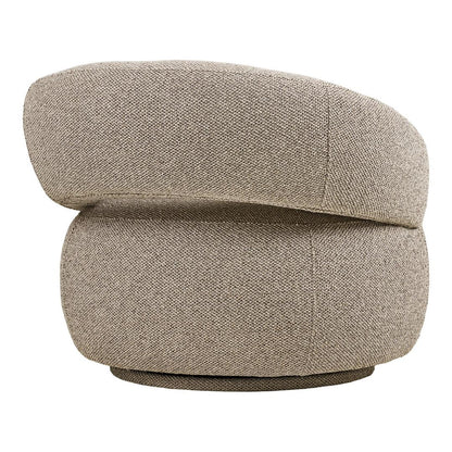 Drejestol Lausanne i sandfarvet, polyester, 83 x 88 x 72 cm