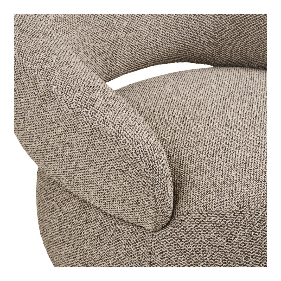 Drejestol Lausanne i sandfarvet, polyester, 83 x 88 x 72 cm