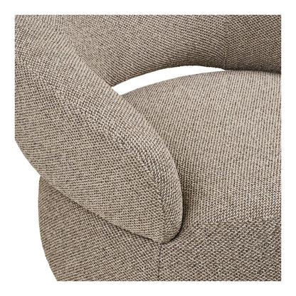Drejestol Lausanne i sandfarvet, polyester, 83 x 88 x 72 cm