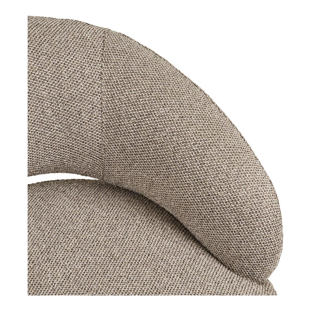 Drejestol Lausanne i sandfarvet, polyester, 83 x 88 x 72 cm