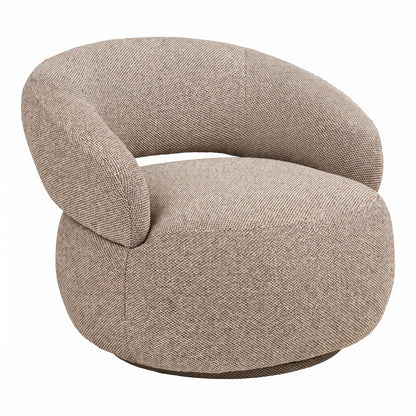Drejestol Lausanne i sandfarvet, polyester, 83 x 88 x 72 cm