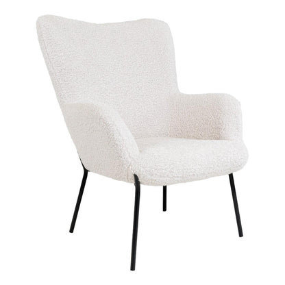 Lænestol Monaco med fodskammel, polyester og metal