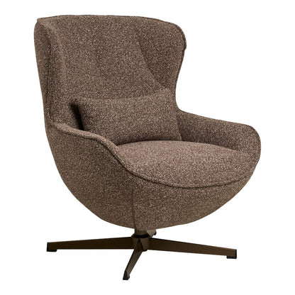 Drejestol Luzern i brun, polyester, 88 x 76 x 90 cm